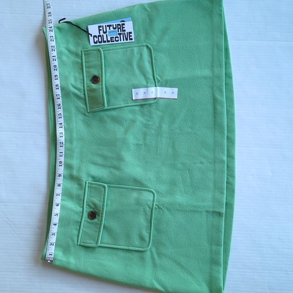 NWT Future Collective w/Reese Blutstein Double Pocket Mini Skirt 24 Green - Picture 14 of 15